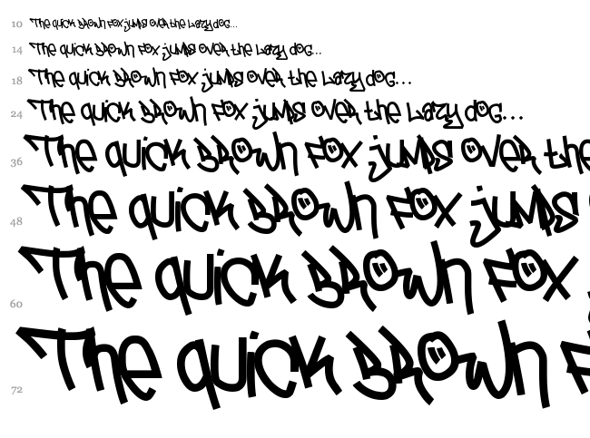 Tag Tceoretic font waterfall